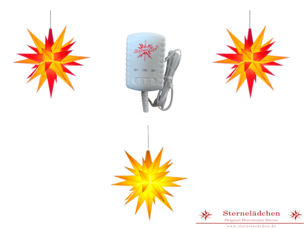 Sterne-Set A1e gelb-rot/gelb/gelb-rot